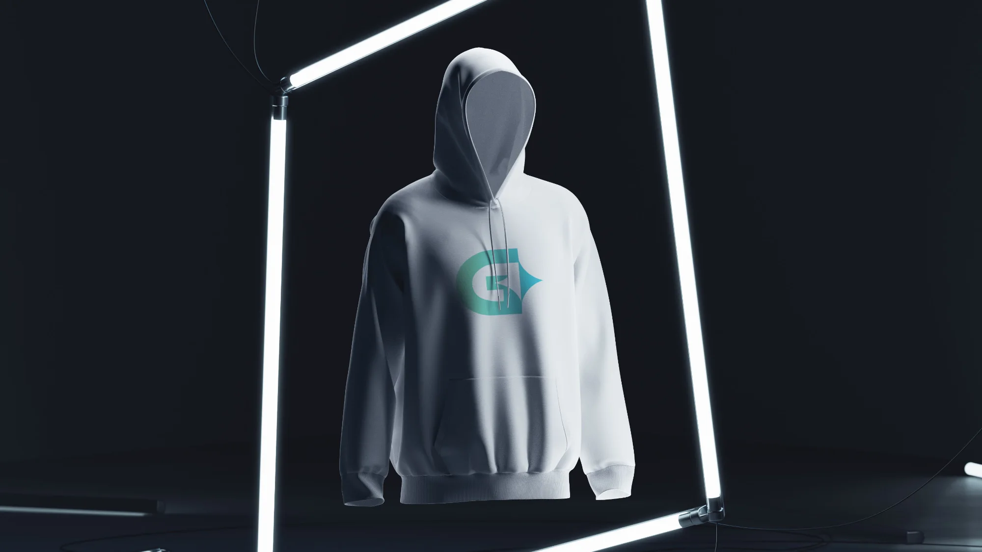 Gleanly logo on a hoodie
