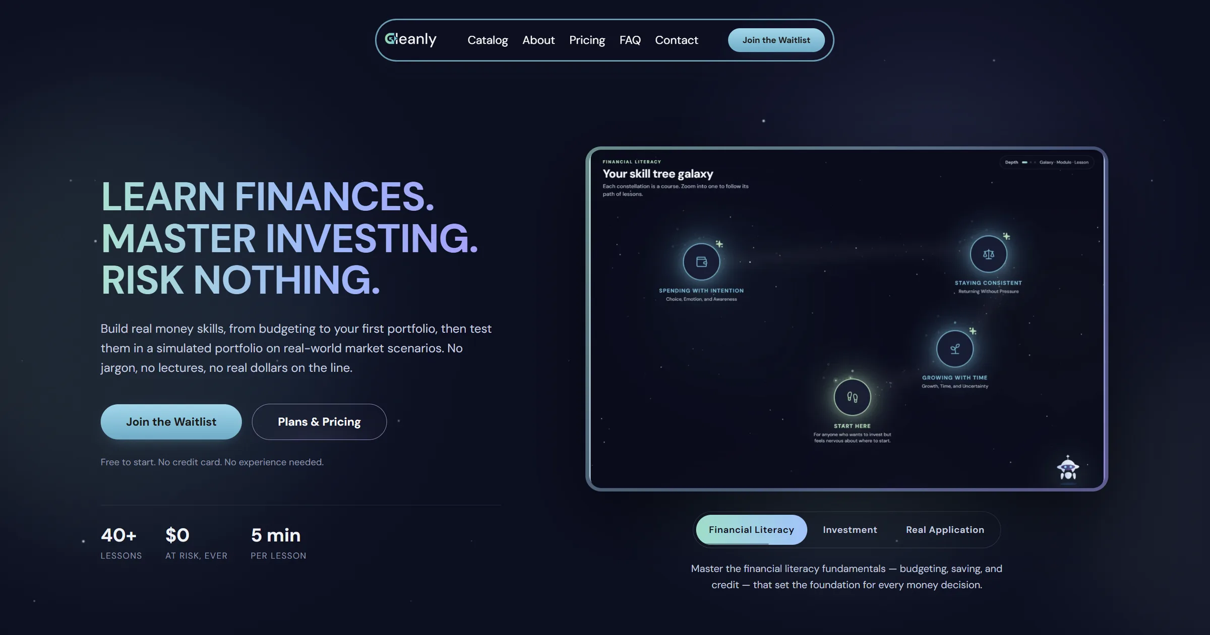 Gleanly website home page