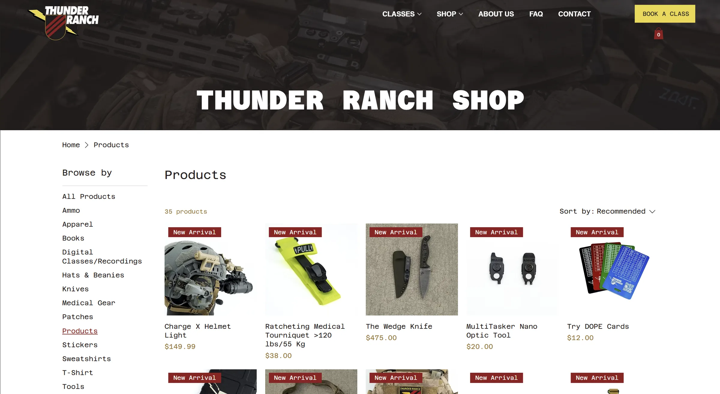 Thunder Ranch online shop